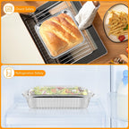 40 Pack 8x8 Inch (Approx. 20.3 x 20.3 cm) Aluminum Pans with Clear Plastic Lids - Square Baking Cake Pans - Foil Pans with Lids - Disposable Food Containers Ideal for Cooking, Heating, Storing, and Food Preparation