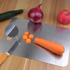Titanium Cutting Board for Kitchen, Food-Grade 304 Stainless Steel Cutting Board, Suitable for Meat, Fruits and Vegetables (15.1 × 11 inches and 13.4 × 9 inches)