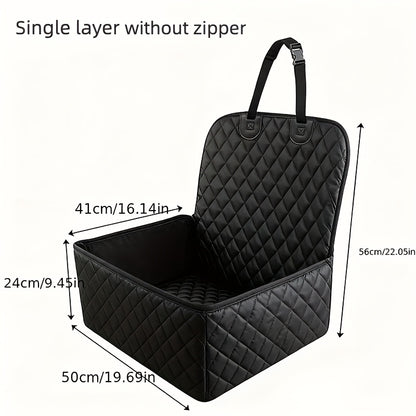 Dog Car Seat - Car Pet Travel Carrier, Durable Fabric, Adjustable Straps, Suitable for Long Drives, Essential for Safe Dog Travel, Ideal for Small to Medium-Sized Dogs