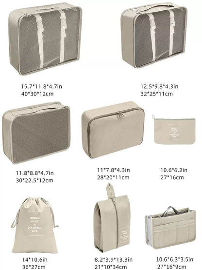 Black Friday Special Offer! 8-piece Travel Storage Bag - The perfect Christmas gift, say goodbye to messy luggage.