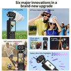 WHITE**4K HD 180° Rotating Anti-Shake Action Camera｜1.9-Inch Screen + 2000mAh Battery, Compact & Portable Vlogging & Travel Companion — Streamlined Design, Durable, Ideal for Content Creators & Holiday Gifting**