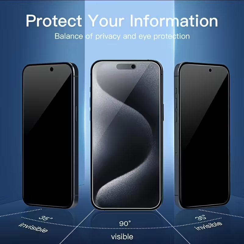 iPhone 16 Pro - 4-pack Full-screen Privacy Steel-Clad Glass Film