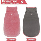 Double-sided fleece windproof and warm dog winter coat (pink/XXL) Snow dog jacket vest, large and medium-sized pet dog clothing