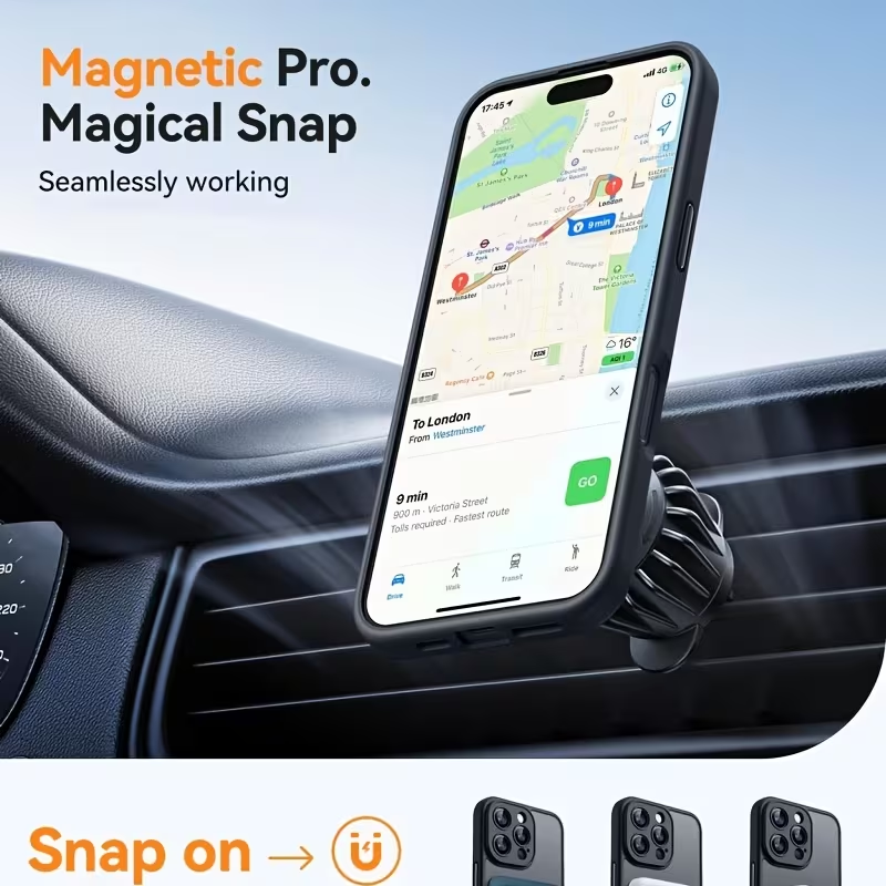 iPhone 16 Pro Max - High-end Magnetic Silicone Protective Case | Matte Semi-transparent Design | Anti-drop and Anti-scuff | Strong Magnetic Adhesion | Lightweight and Comfortable Feel