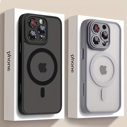 iPhone 17 - High-end Magnetic Silicone Protective Case | Matte Semi-transparent Design | Anti-drop and Anti-scuff | Strong Magnetic Adhesion | Lightweight and Comfortable Feel