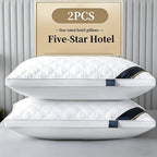 Luxury Pillow Quilted Pillow High-Quality Pillow Comfortable Pillow Bedding - White - Size 800g high pillow