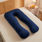 Maternity Pillow U-Shaped Pregnancy Pillow Pregnancy Body Pillow Breastfeeding - Black - Size 70-130cm