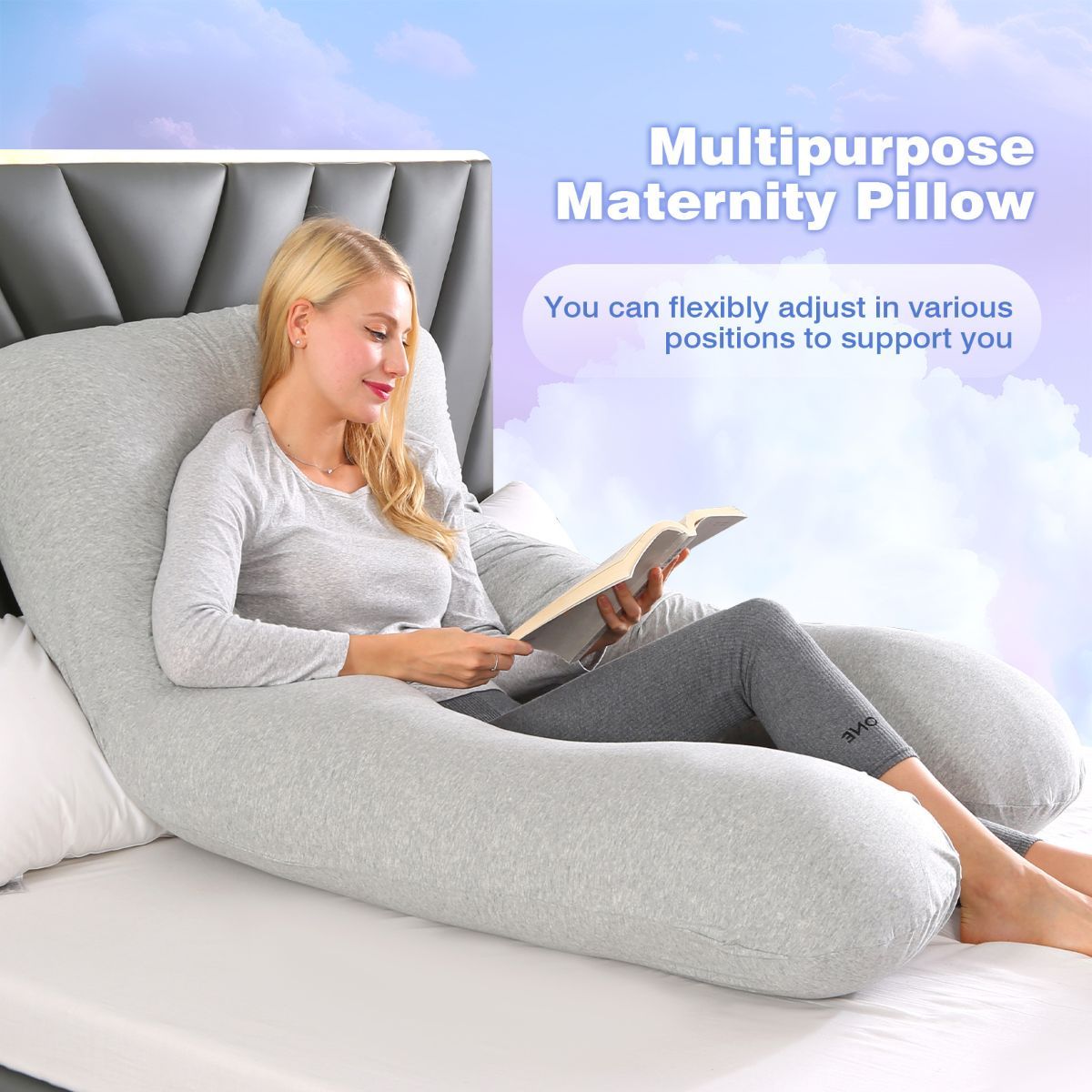 Maternity Pillow U-Shaped Pregnancy Pillow Pregnancy Body Pillow Breastfeeding - Light Green - Size 70-130cm