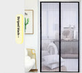 Magnetic Screen Door Self-Sealing Mesh Curtain Heavy-Duty Screen Door Insect - Black - Size 90-210cm