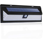 Solar Wall Light 180 LED PIR Motion Sensor Outdoor Garden Light IP65 Waterproof - Black - Size 001