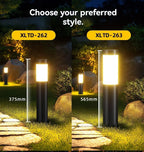 Solar Lawn Lights Stainless Steel Outdoor Lights 3-LED Garden Lights Waterproof - Black with white light - Size 2PCS