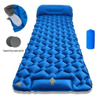 Camping Inflatable Mattress Breathable Camping Mattress Nylon Fabric Inflatable - Black - Size 190cm