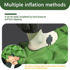 Camping Inflatable Mattress Breathable Camping Mattress Nylon Fabric Inflatable - Black - Size 190cm