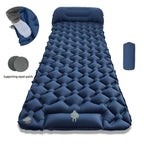 Camping Inflatable Mattress Breathable Camping Mattress Nylon Fabric Inflatable - Green - Size 190cm