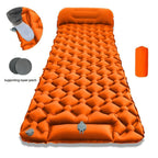 Camping Inflatable Mattress Breathable Camping Mattress Nylon Fabric Inflatable - navy blue - Size 190cm