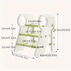 White children's washing stairs, kids bathroom steps, toddler step stool, bathroom stool for kids, child hygiene steps, kids self-care steps, bathroom ladder for kids