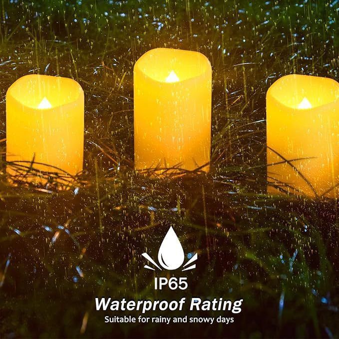 Outdoor LED Candle Battery Operated Candle Patio Decor Garden Lighting Balcony
