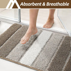 Bathroom Rugs,Ultra Soft Absorbent Bath Mat,Beige | Non-Slip TPR Backing Stays in Place, Machine Washable Bath Rugs Shaggy Rug for Bathroom Floor - Brown - Size 60cm*90cm
