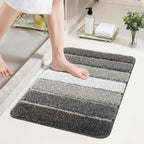 Bathroom Rugs,Ultra Soft Absorbent Bath Mat,Beige | Non-Slip TPR Backing Stays in Place, Machine Washable Bath Rugs Shaggy Rug for Bathroom Floor - Dark Gray - Size 50cm*80cm