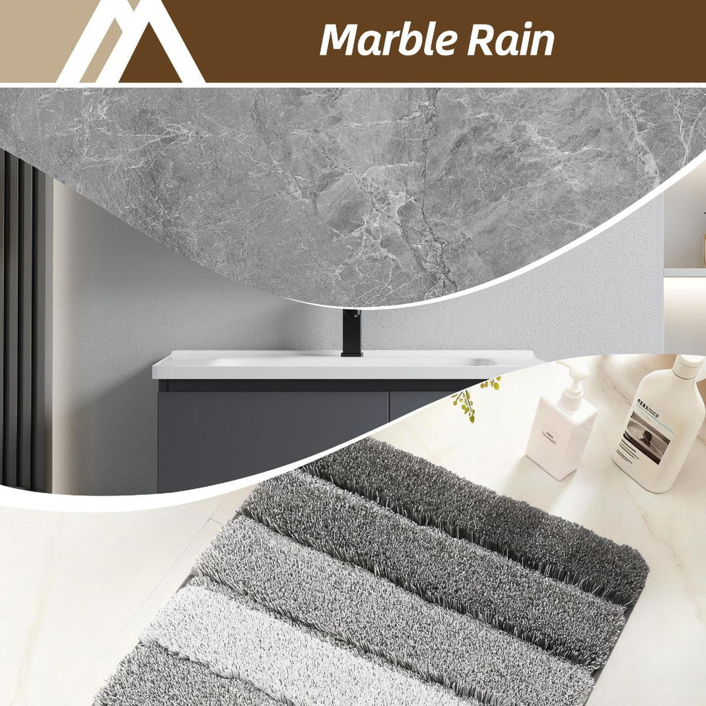 Bathroom Rugs,Ultra Soft Absorbent Bath Mat,Beige | Non-Slip TPR Backing Stays in Place, Machine Washable Bath Rugs Shaggy Rug for Bathroom Floor - Dark Gray - Size 50cm*80cm
