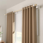 3 Pack Over-Blinds Curtain Rod Brackets for Outside-Mounted Blinds, No Drill, Adjustable Fit - White