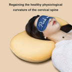 Soft and Comfortable Cat Belly Pillow Home Memory Foam Pillow Cervical Deep Sleep Memory Pillow High Pillow - Arc Patchwork - Size 55 * 35 * 11cm