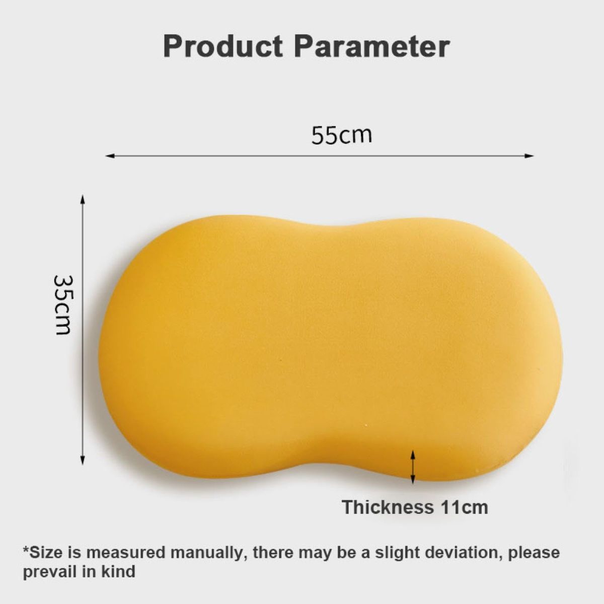 Soft and Comfortable Cat Belly Pillow Home Memory Foam Pillow Cervical Deep Sleep Memory Pillow High Pillow - Sky Blue - Size 55 * 35 * 11cm