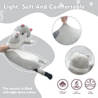 Long Cat Plush Pillow Cat Plush Toy PP Fabric Pillow Soft Cat Pillow Cat-Themed - Pink - Size 35.4in