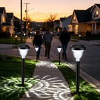 Solar Landscape Lights 4-Pack 10-LED Warm White Outdoor Lights Garden Lights - White - Size 13.4in