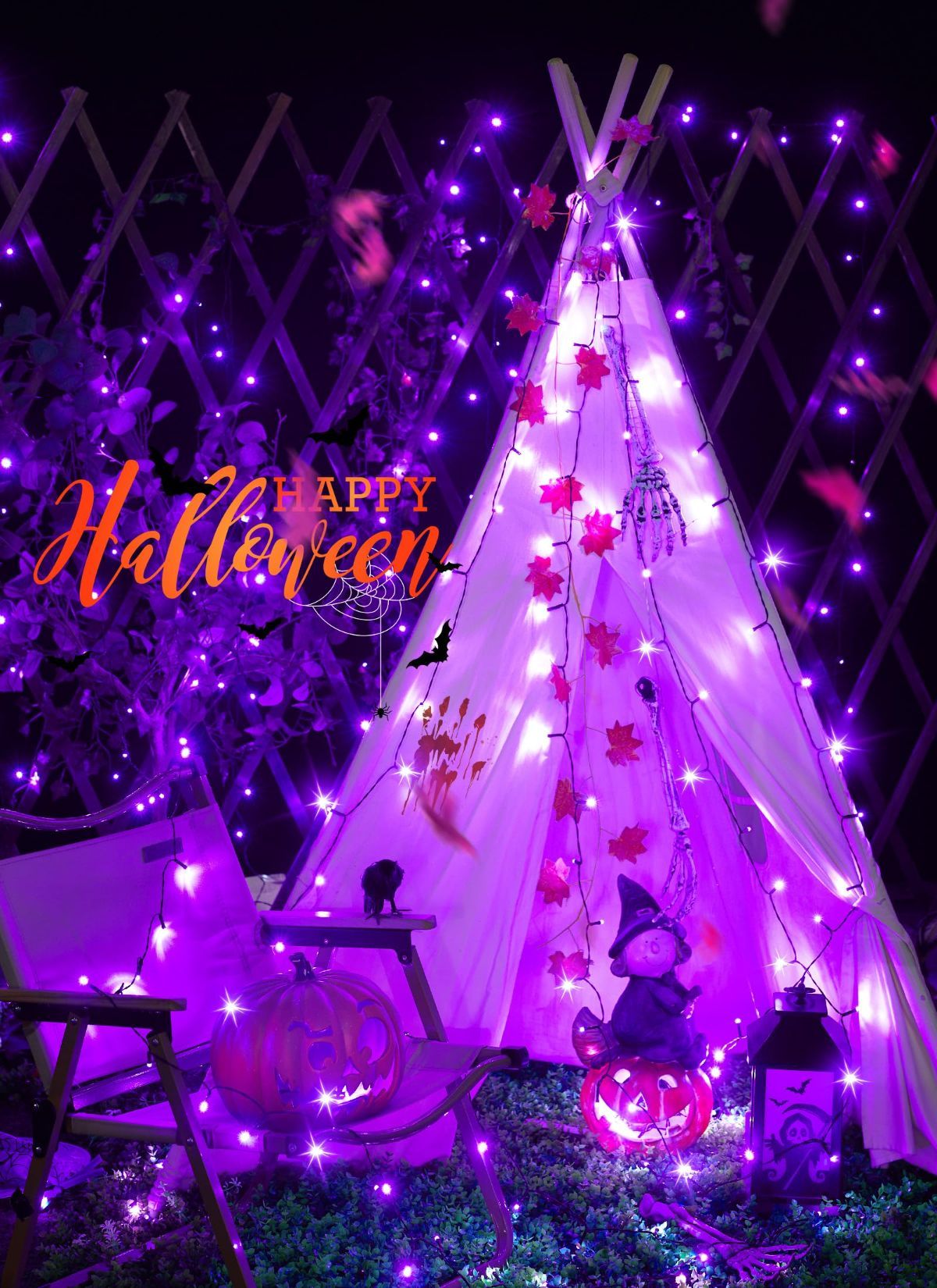 Solar String Lights Outdoor, 2 Pack LED Solar Outdoor Lights | Solar Fairy Lights with 8 Lighting Modes, Waterproof Solar Christmas Halloween  Lights for Outside Tree Garden Balcony Gazebo Party - Purple - Size 72ft 200-LED String Light