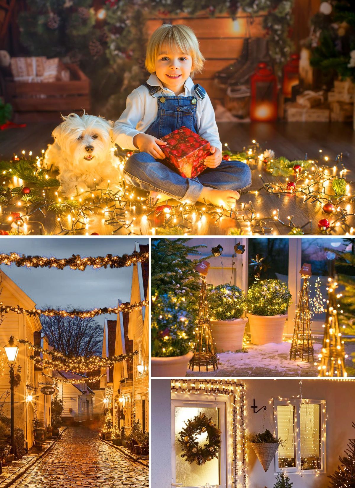 Solar String Lights Outdoor, 2 Pack LED Solar Outdoor Lights | Solar Fairy Lights with 8 Lighting Modes, Waterproof Solar Christmas Halloween  Lights for Outside Tree Garden Balcony Gazebo Party - Warm White - Size 105ft 300-LED String Light