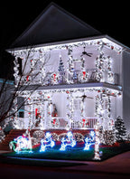 Solar String Lights Outdoor, 2 Pack LED Solar Outdoor Lights | Solar Fairy Lights with 8 Lighting Modes, Waterproof Solar Christmas Halloween  Lights for Outside Tree Garden Balcony Gazebo Party - White - Size 40ft 100-LED String Light