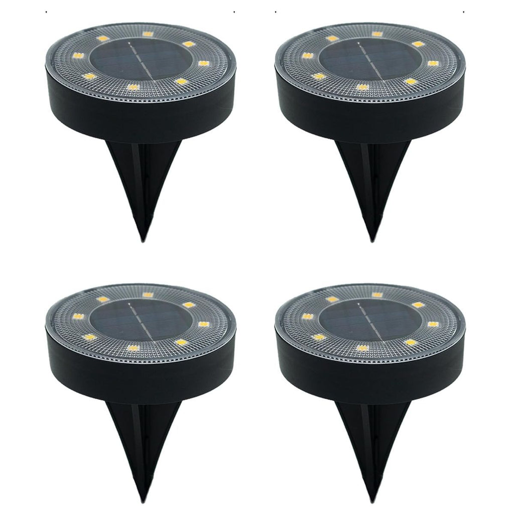 Solar Ground Lights Garden Lights Outdoor Lights Waterproof Lights LED Lights - Warm White - Size 4 Pack