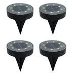 Solar Ground Lights Garden Lights Outdoor Lights Waterproof Lights LED Lights - White - Size 4 Pack