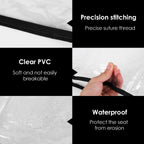3Pcs Salon Chair Cover, PVC Clear Chair Back Covers, Waterproof Salon Chair Covers Protectors, Soft Salon Chair Back Cover, Fits Most Standard Salon Chairs Office Chairs, 20"x 15.7"x 4.7" - Clear - Size 20in