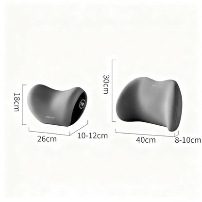 Christmas gift Car Headrest & Lumbar Support Set, Ergonomic Plush Cushion for Driver & Passenger, Comfort & Spine Protection for Long Drives（brown）