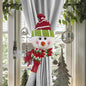 Christmas gift Warm Christmas Atmosphere - Festive Curtain Tie Decorations - Santa & Snowman Designs - Cozy Knitted Fabric（snowman）