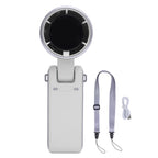 Portable Turbo Handheld Fan with Digital Display – 5-Speed Rechargeable Mini Fan, 3600mAh Battery, Foldable & Neck Strap Design for Outdoor Travel and Daily Use(White)