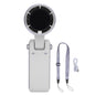 Portable Turbo Handheld Fan with Digital Display – 5-Speed Rechargeable Mini Fan, 3600mAh Battery, Foldable & Neck Strap Design for Outdoor Travel and Daily Use(White)