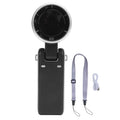 Portable Turbo Handheld Fan with Digital Display – 5-Speed Rechargeable Mini Fan, 3600mAh Battery, Foldable & Neck Strap Design for Outdoor Travel and Daily Use(Black)