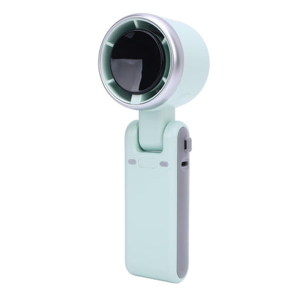 Portable Turbo Handheld Fan with Digital Display – 5-Speed Rechargeable Mini Fan, 3600mAh Battery, Foldable & Neck Strap Design for Outdoor Travel and Daily Use(Green)