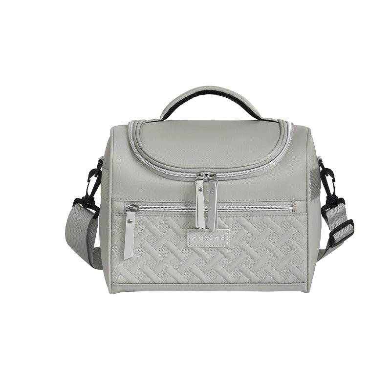 Insulated Lunch Bag with Adjustable Shoulder Strap – 8L Cooler Tote for Work, School, Picnic & Outdoor Use (Grey) | Other Colors Available in Store