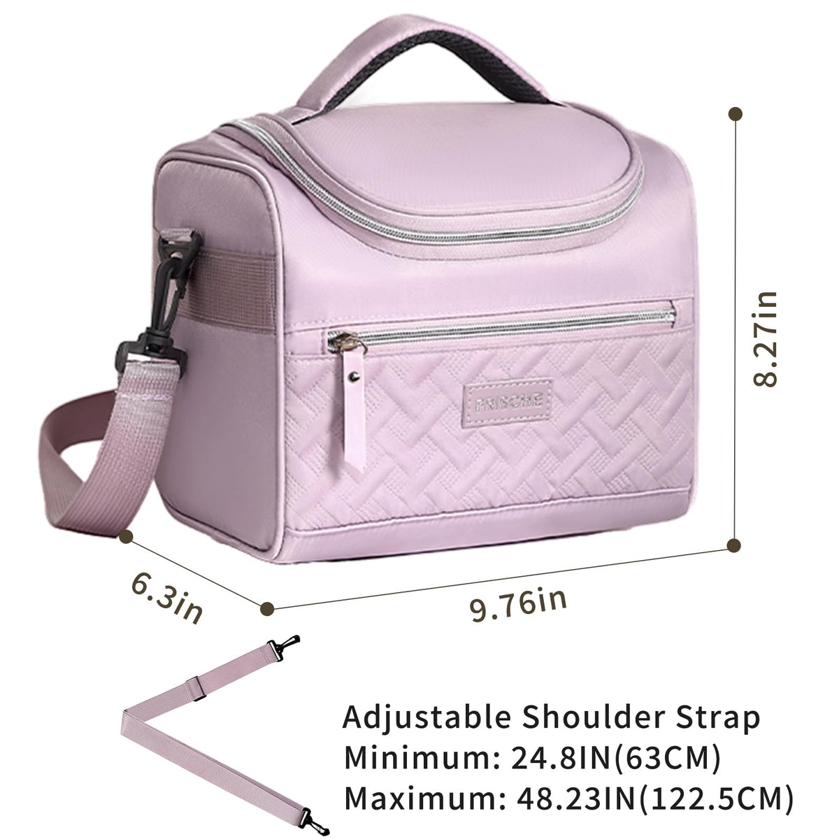 Insulated Lunch Bag with Adjustable Shoulder Strap – 8L Cooler Tote for Work, School, Picnic & Outdoor Use (Purple) | Other Colors Available in Store