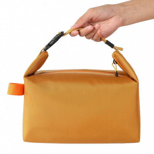 Foldable Lunch Bag – Reusable Insulated Cooler Tote with Waterproof Zipper, Leak-Proof Design, Lightweight & Compact, Ideal for Work, School, Picnic, Travel (Yellow)