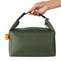 Foldable Lunch Bag – Reusable Insulated Cooler Tote with Waterproof Zipper, Leak-Proof Design, Lightweight & Compact, Ideal for Work, School, Picnic, Travel (Military green)