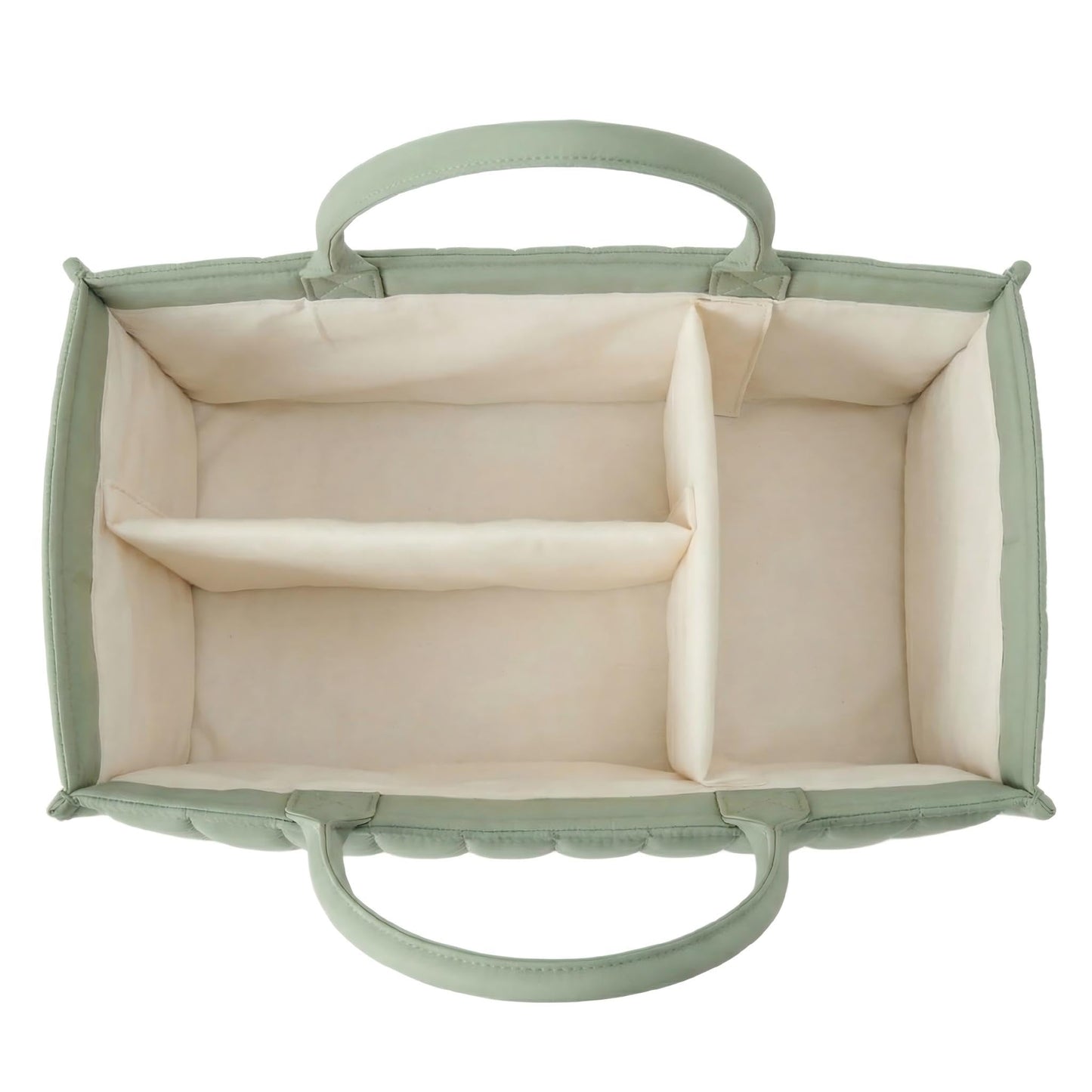 Large Baby Diaper Caddy Organizer – Stylish Storage Basket for Nursery, Changing Table & Travel – Portable Urn for Diapers, Wipes, Toys & Essentials (Green)