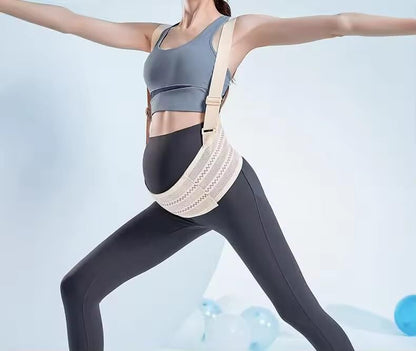 Maternity Belly Support Band for Waist 96-110cm – Adjustable Prenatal Abdominal Brace with Breathable Mesh Fabric and Heart-Shaped Cushion Pad, Lightweight Pregnancy Waist Belt for Daily Comfort (Pink,XL)