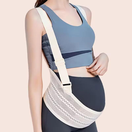Maternity Belly Support Band for Waist 96-110cm – Adjustable Prenatal Abdominal Brace with Breathable Mesh Fabric and Heart-Shaped Cushion Pad, Lightweight Pregnancy Waist Belt for Daily Comfort (Skin Color,XL)