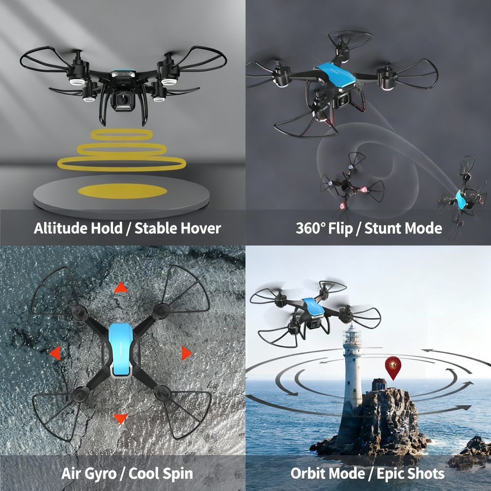 Christmas gift Fierce DIY 4K Camera Drone: Build & Fly Your Own Stunt Quadcopter for Thrilling Aerial Adventures