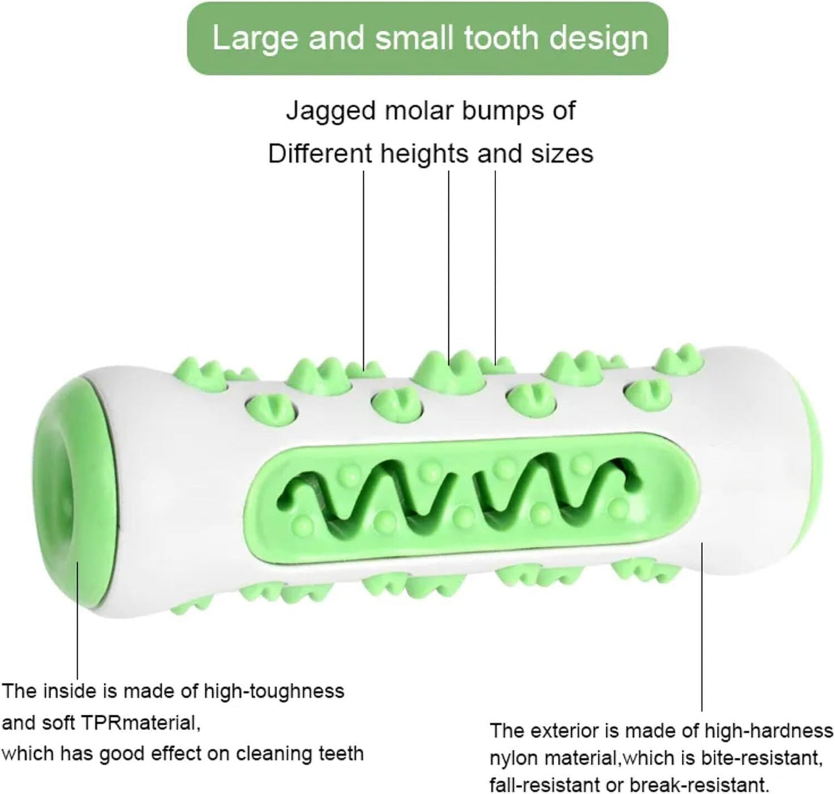 Dog Chew Toy: Durable Nylon & TPR, Teeth Cleaning Bone for Aussie Dogs